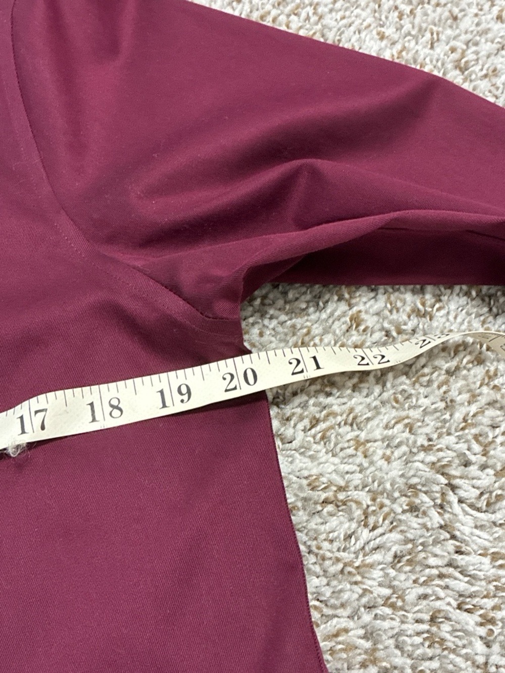 Calvin Klein Infinite Non Iron Slim Fit Dress Shirt Dark Plum Maroon 15.5 - Picture 7 of 7
